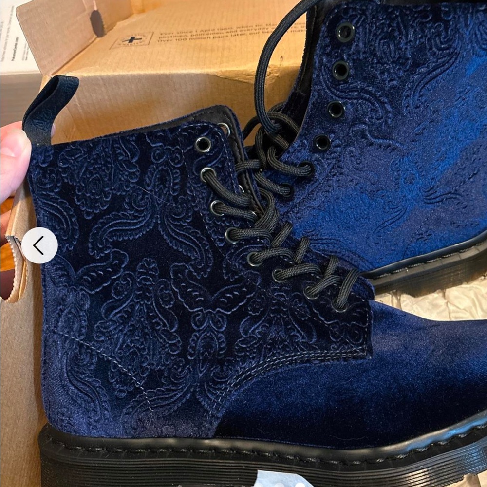 COPY - Men's Blue Velvet Boots